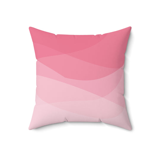 Spun Polyester Square Pillow Pink