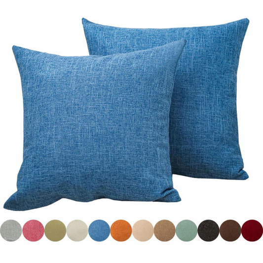 Cushion Covers, Premium Linen Cotton, Solid Colors, Throw Pillow, Cozy Linen, Pillowcase