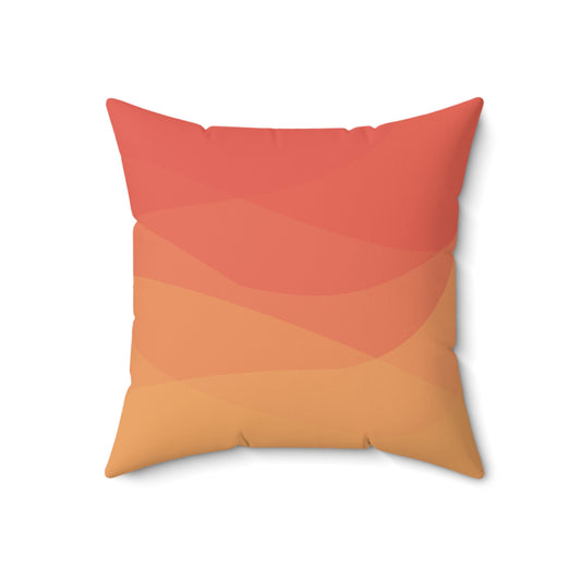 Spun Polyester Square Pillow Orange