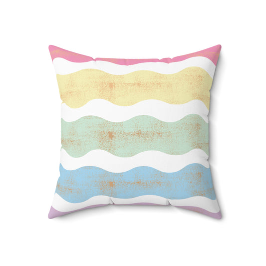 Spun Polyester Square Pillow Multicoloured