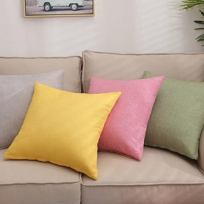 Cushion Covers - Premium Linen Cotton - Solid Colors